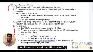 For The Existing Students of Applied AI Course | Applied Ai Course Review