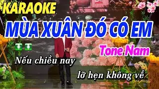Karaoke Mùa Xuân Đó Có Em Tone Nam Dễ Hát Âm Thanh Chuẩn | Lê Minh Trung | Nhạc Xuân Karaoke