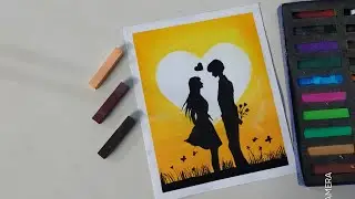 Easy romantic scenery drawing ❤️Propose scenery drawing step by step.