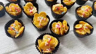 Honey Cornflakes Cookies Recipe | Honey Cornflakes 4 ingredients | Biskut Cornflakes Madu