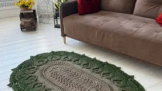 Вязаный ковёр за неделю 🤗