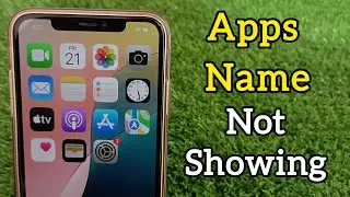 Apps Name Are Not Showing on iPhone.