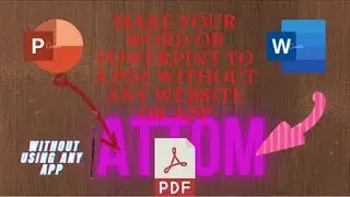How to make your powerpoint presentation or word document into a pdf file without any software