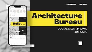🖥   Architecture Bureau Social Media Promo Posts - After Effects & Premiere Pro Template