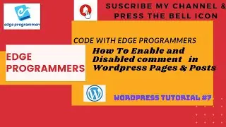 How To Enable & Disable Comments in Wordpress pages and posts | Wordpress Tutorial #7