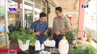 Rancangan Agrotek - Pudina Hidroponik Botol Sabun