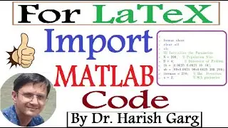 How to Import MATLAB Code file in LATEX