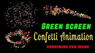 4K Green Screen Confetti Animation, Color Paper Effects, Confetti Green Screen Effect, overlays free