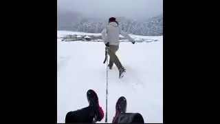 Khajjiar | Snow ride khajjiar Chamba #khajjiar #chamba #snowride #snowfall #2024 #shortsviral #reel
