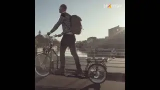 This electric walking bike is a treadmill on wheels