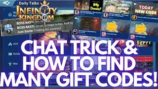 Infinity Kingdom | Chat Shortcut Tip, Where To Find Many Gift Codes, & Current Gift Code List!