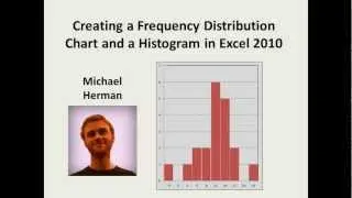 Excel Statistics 01 - Creating a Frequency Distribution and Histogram