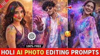 Turn Your Normal Photo Into Holi Style 😍 ✅️ | Trending Holi Ai Photo Editing Prompts 
