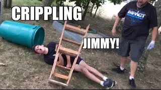 BRUTAL LADDER MATCH Backyard Wrestling! Grims Toy Show vs Jimmy Controversy