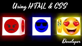3D Glowing light effect with emoji faces || Using HTML & CSS