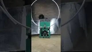 Make a circle steel pipe. Using my rolling pipe bending machine WGW76#pipe