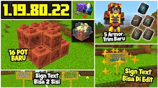 BANYAK PEMBARUAN! Trail Ruins, 5 New Armor Trim, Sign Edit Mcpe Preview 1.19.80.22!
