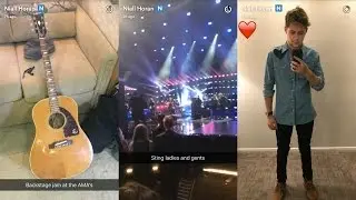 Niall Horan ► American Music Award Snapchat Story ◄ November 20th 2016