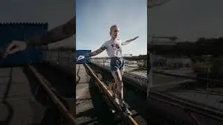 Woman Walking on the Railing | Free Stock Video Footage HD 4K