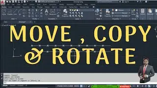 Chapter 16 | Modify Commands | How to Move , Copy & Rotate in AutoCAD