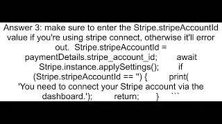 Flutter Stripe does not showpresent payment sheet