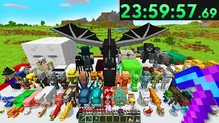 I Collected EVERY MOB in 24 HOURS! (Minecraft Hardcore)