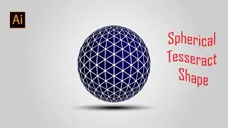 How to create Spherical Tesseract Shape in Illustrator Tutorials  @ShuvoCreators