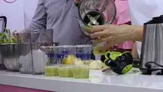 Smoothie készítés Görög Zitával a Konyhakiállításon