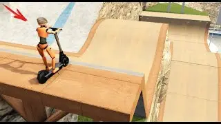 Extreme Stunts in BeamNG.Drive! Scooter vs Bike in Skate Park and More!