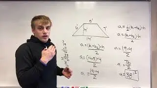 Using the formula for the area of a trapezoid