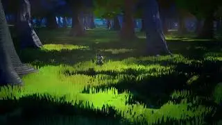 unreal engine 5, Lightning god rays and a stylized forest