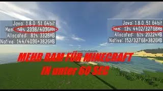 Minecraft mehr RAM / Arbeitsspeicher zuweisen in 60 SEKUNDEN