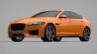 Sports Sedan Game-Ready Model Test Render