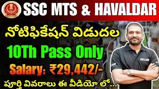 SSC MTS and Havaldar 2024 Notification Full Details In Telugu | SSC MTS Recruitment Notification