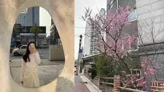 Living in Korea 🌸 Thrifting and styling Korean clothes, pretty cafes | Daily life in Seoul Vlog