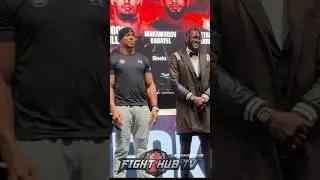 Anthony Joshua & Deontay Wilder MEET face to face; SHAKE HANDS at press conference!