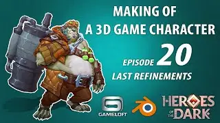 Last refinements - Create a commercial game 3D character episode 20