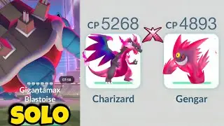 I did SOLO gigantamax battle 🥺 beat gigantamax blastoise with three pokemons.
