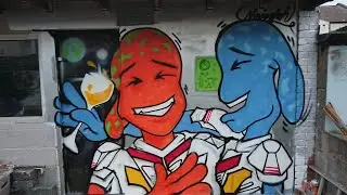 Graffiti Timelapse: Alien celebration