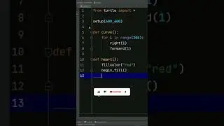 Drawing Heart|Turtle in Python WhatsApp Status TikTok#shorts#atahoja#atahoja_academy