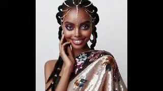 Ebony & Honey African Women draped in Sarees Vol. 4