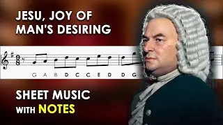 Jesu, Joy of Man's Desiring | Sheet Music with Easy Notes for Recorder, Violin Beginners J. S. Bach