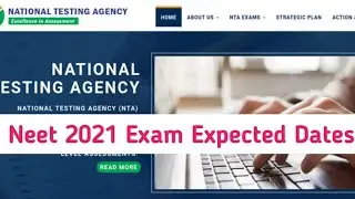 Neet 2021 exam expected dates// 
