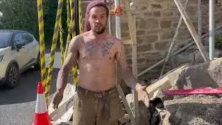 Dry stone retaining wall construction Pt.1