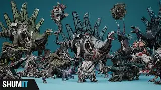 Preview SciFi Dinosaurs pack - Preview (Unreal Engine / Unity)