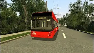 Игры.Покатушки по игре Garry's mod Trolleybus FS, карта Тролленза, УТТЗ-6241.01, борт.4255, марш.1