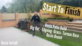 Resin Bound patio build in Chorley Lancashire - Including artificial grass - Resin Install