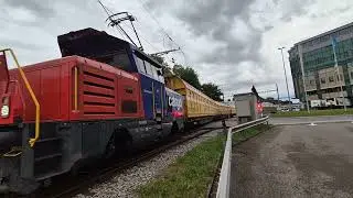 SBBC Eem 923 mit Postzug in Gossau SG