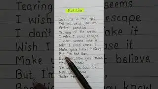 Bad Liar #imaginedragons #music #song #lyricvideo #lyrics #handwrittenlylic #trending #viral