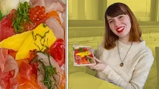 Lety Does Eating Bara Chirashi at Tokyo Central